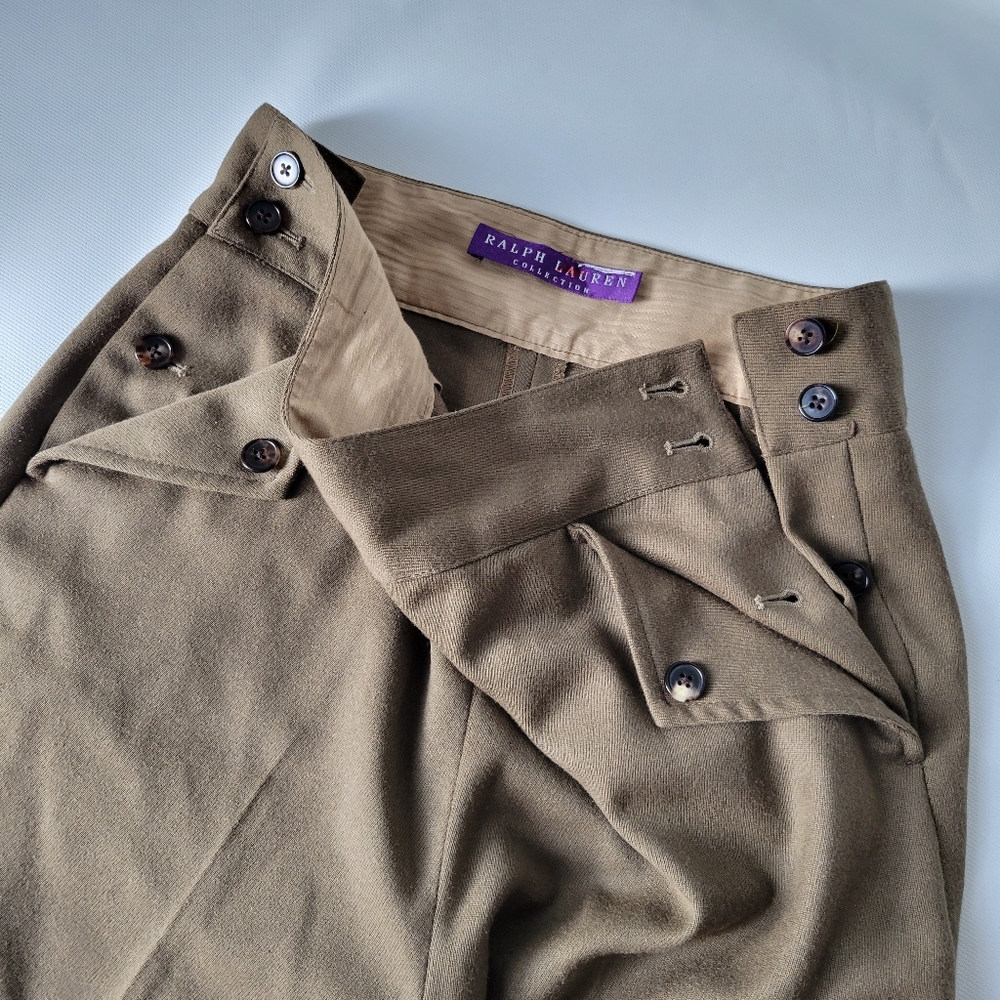 RALPH LAUREN Purple Label Collection Wide Leg Pants Sz 2 - Picture 13 of 15